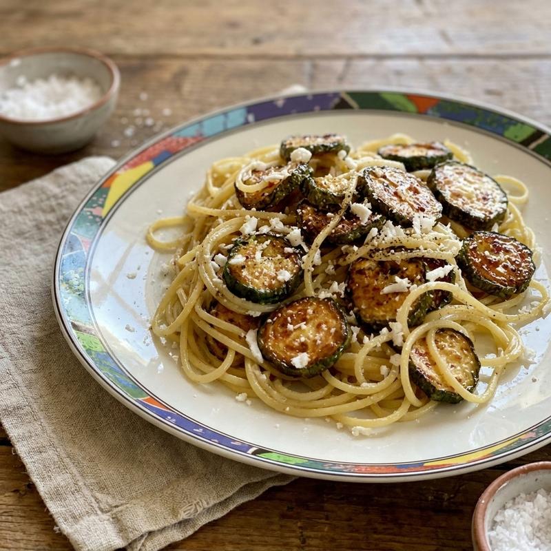 pasta con le zucchine fritte
